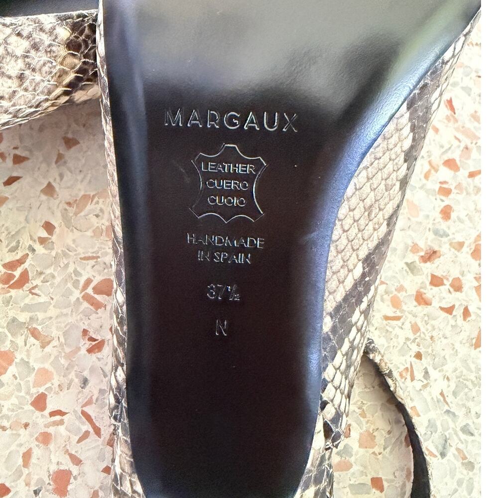 Margaux The Sofia Sling - Natural Python Embossed - Size 37.5 US 7.5 N - Picture 5 of 5